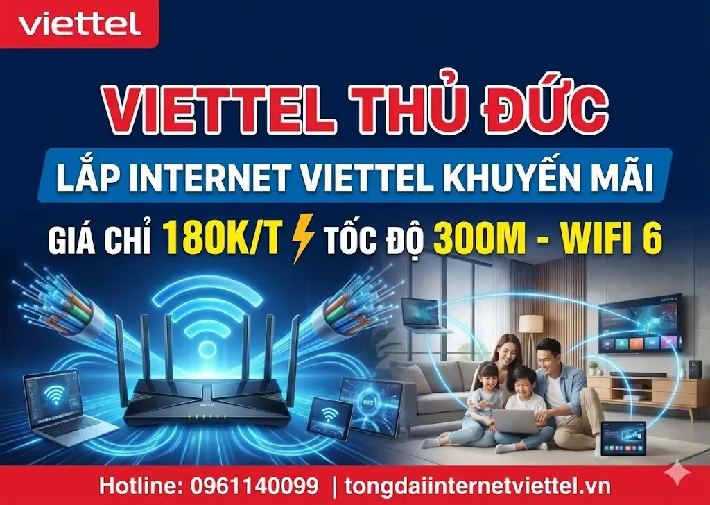 Lắp mạng Viettel tại Thủ Đức - B&igrave;nh Thọ, Linh Chiểu