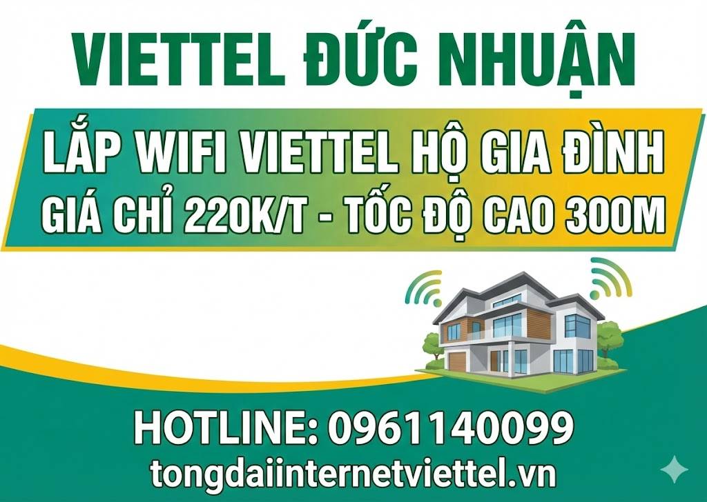 Lắp mạng Viettel Đức Nhuận Ph&uacute; Nhuận
