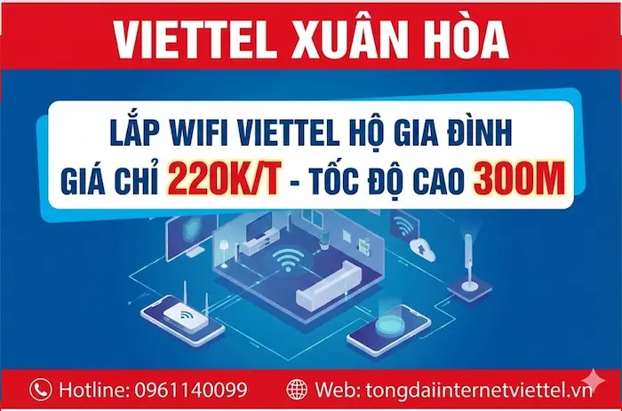 lắp mạng wifi viettel xu&acirc;n h&ograve;a