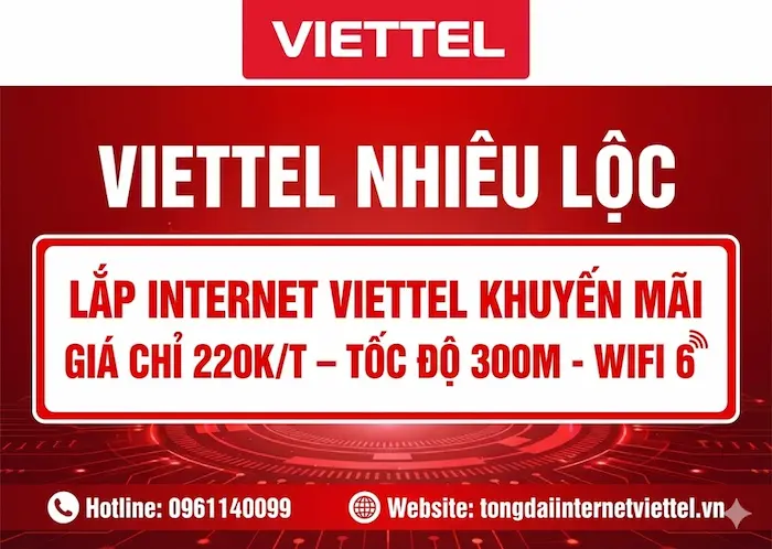 đăng k&yacute; wifi viettel nhi&ecirc;u lộc