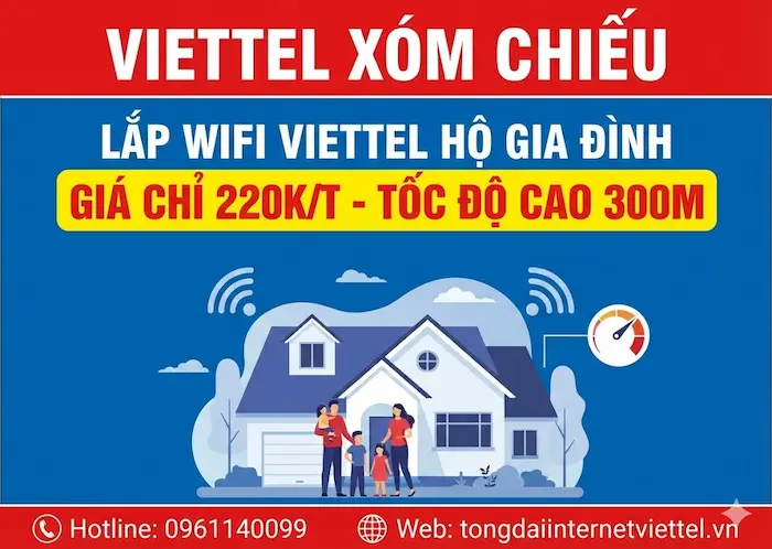 lắp mạng wifi viettel x&oacute;m chiếu