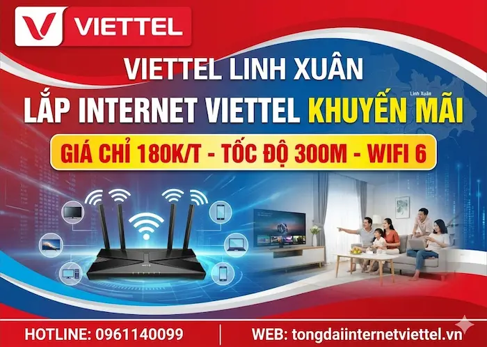 lắp mạng wifi viettel linh xu&acirc;n thủ đức