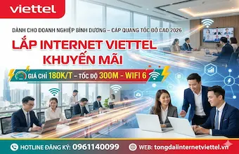Lắp Internet Viettel Cho Doanh Nghiệp Bình Dương – Cáp Quang Tốc Độ Cao 2026
