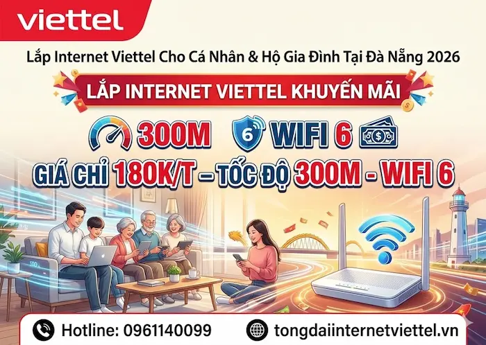 lắp internet viettel đ&agrave; nẵng