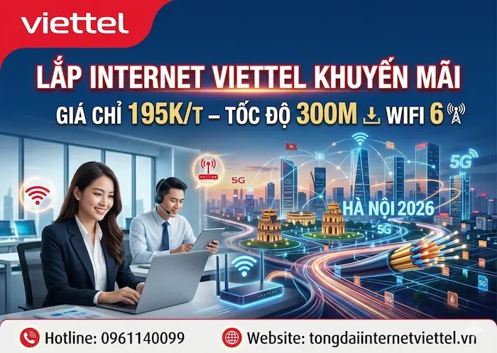 Lắp đặt internet viettel doanh nghiệp tại H&agrave; Nội