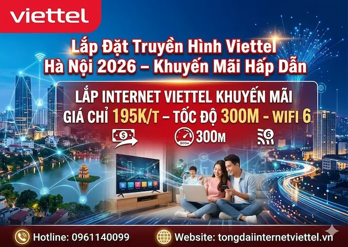 Lắp đặt truyền h&igrave;nh Viettel TV360 tại H&agrave; Nội
