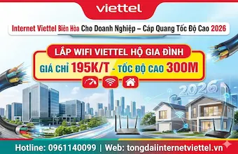 Lắp Internet Viettel Cho Doanh Nghiệp Biên Hòa – Cáp Quang Tốc Độ Cao 2026