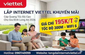 Lắp Internet Viettel Long An Cho Gia Đình – Cáp Quang Tốc Độ Cao 2026