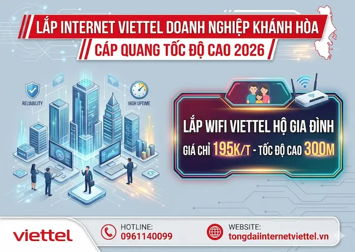 lắp internet viettel doanh nghiệp kh&aacute;nh h&ograve;a