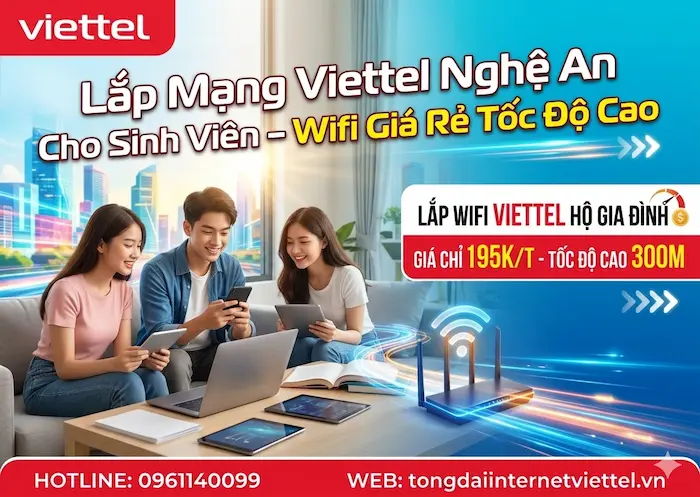 lắp internet viettel nghệ an cho sinh vi&ecirc;n