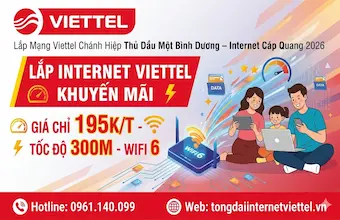 Lắp Mạng Viettel Chánh Hiệp Thủ Dầu Một Bình Dương – Internet Cáp Quang 2026
