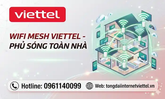 Hệ thống WiFi Mesh Viettel phủ s&oacute;ng to&agrave;n diện ng&ocirc;i nh&agrave;