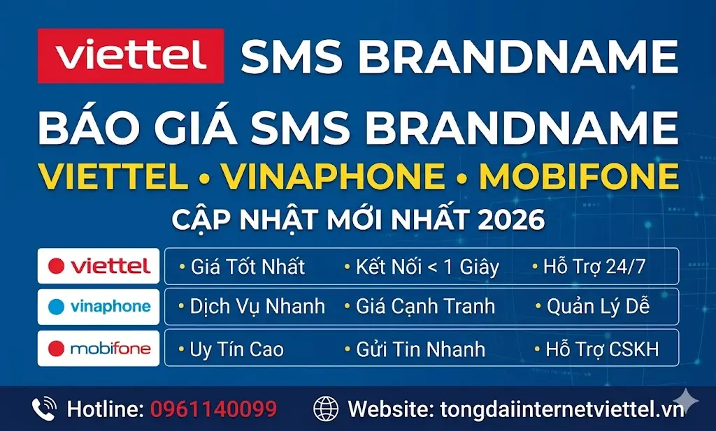 B&aacute;o gi&aacute; SMS Brandname c&aacute;c nh&agrave; mạng