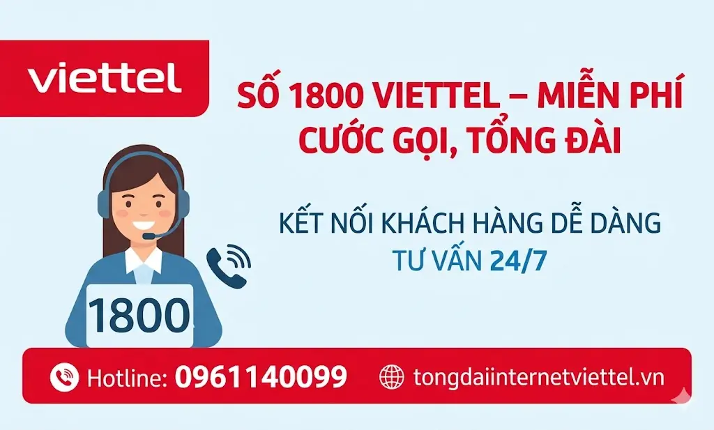 Dịch vụ miễn cước người gọi 1800 của Viettel TPHCM